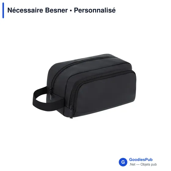 Trousse de toilette personnalisable avec logo - Nécessaire Besner - Image 3