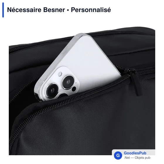 Trousse de toilette personnalisable avec logo - Nécessaire Besner - Image 4