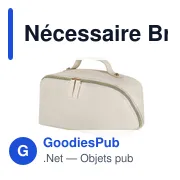Trousse de toilette personnalisable Nécessaire Brinix avec logo - Miniature 2