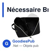 Trousse de toilette personnalisable Nécessaire Brinix avec logo - Miniature 4