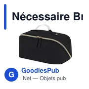 Trousse de toilette personnalisable Nécessaire Brinix avec logo - Miniature 8