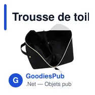 Trousse de toilette personnalisable Nécessaire Brinix avec logo - Miniature 9