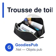 Trousse de toilette personnalisable Nécessaire Brinix avec logo - Miniature 10