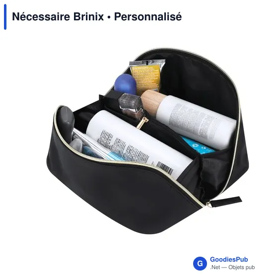 Trousse de toilette personnalisable Nécessaire Brinix avec logo - Image 10
