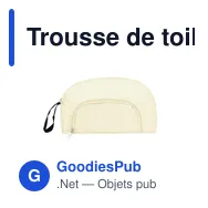 Trousse de toilette personnalisable avec logo - Nécessaire Espi - Miniature 7