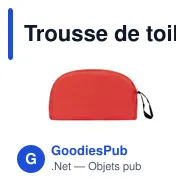 Trousse de toilette personnalisable avec logo - Nécessaire Espi - Miniature 9