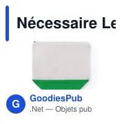 Trousse de toilette personnalisable Lendil avec logo - Miniature 1
