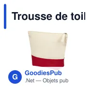 Trousse de toilette personnalisable Lendil avec logo - Miniature 10