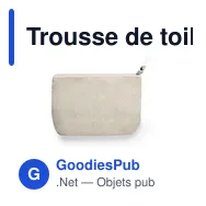 Trousse de toilette personnalisable en polyester - Nécessaire Sublimationavec logo - Miniature 3