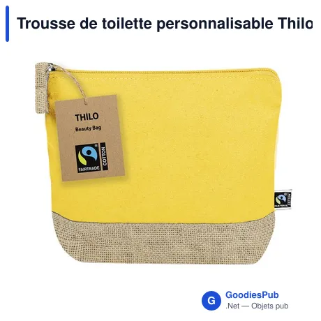 Trousse de toilette personnalisable Thilo Fairtrade avec logo