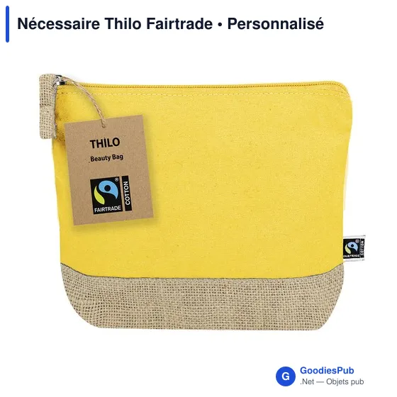 Trousse de toilette personnalisable Thilo Fairtrade avec logo - Image 1