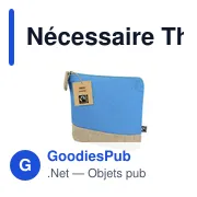 Trousse de toilette personnalisable Thilo Fairtrade avec logo - Miniature 2