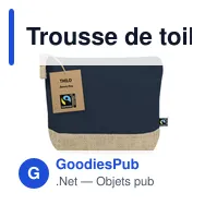 Trousse de toilette personnalisable Thilo Fairtrade avec logo - Miniature 9
