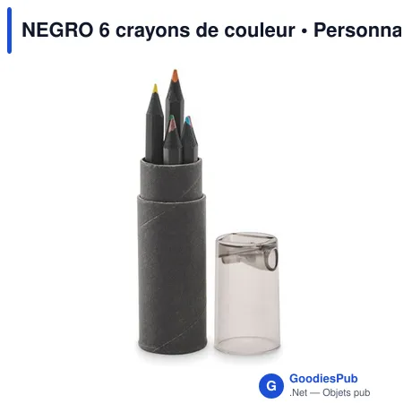 NEGRO 6 crayons de couleur