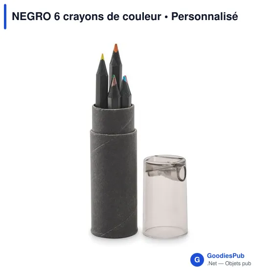 NEGRO 6 crayons de couleur - Image 1