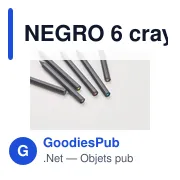 NEGRO 6 crayons de couleur - Miniature 4