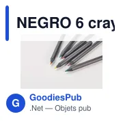 NEGRO 6 crayons de couleur - Miniature 5