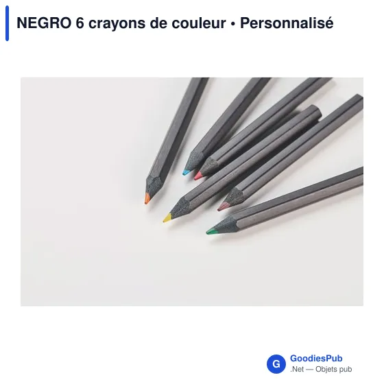 NEGRO 6 crayons de couleur - Image 5