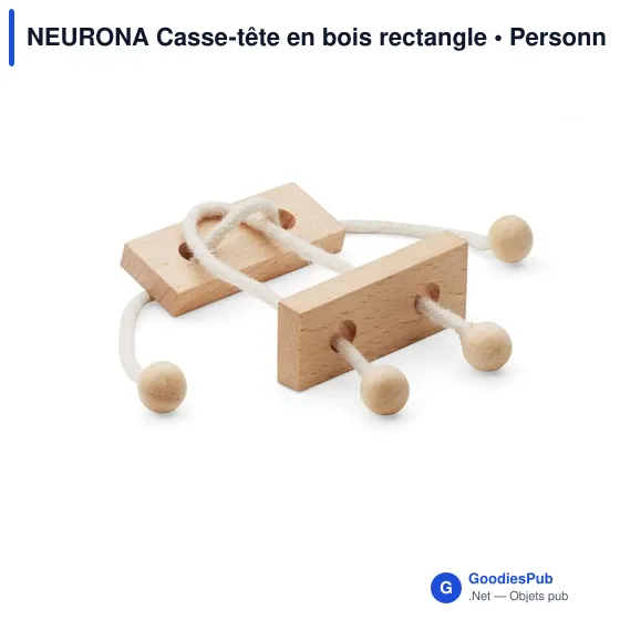 Casse-tête en bois personnalisable avec logo - Neurona - Image 1