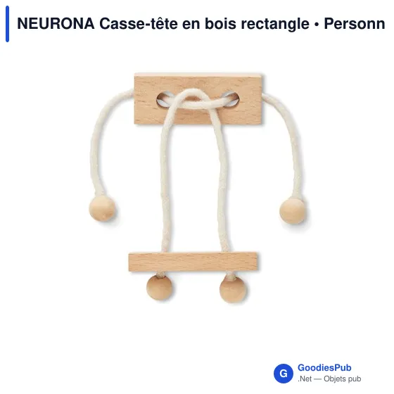 Casse-tête en bois personnalisable avec logo - Neurona - Image 2