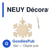 Décoration en bois flocon personnalisable avec logo - NEUY - Miniature 1