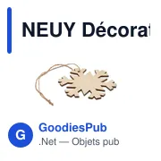 Décoration en bois flocon personnalisable avec logo - NEUY - Miniature 2