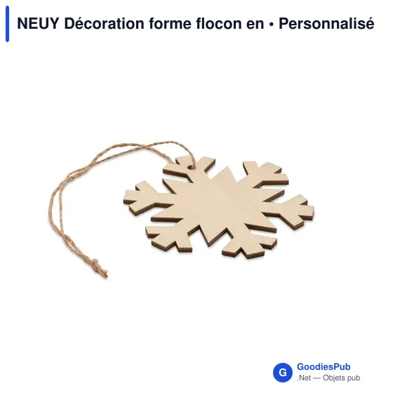 Décoration en bois flocon personnalisable avec logo - NEUY - Image 2