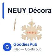 Décoration en bois flocon personnalisable avec logo - NEUY - Miniature 3