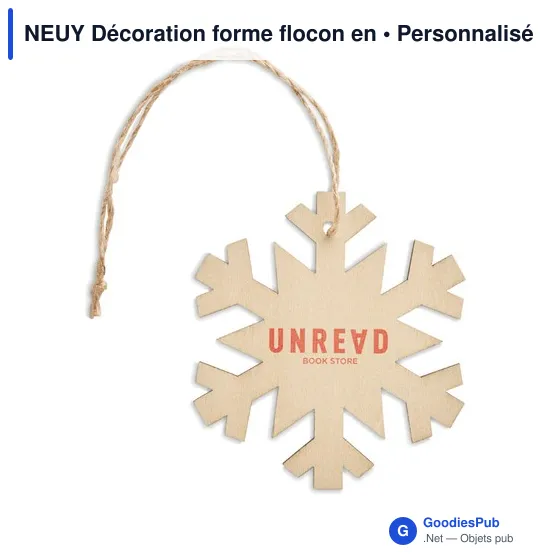 Décoration en bois flocon personnalisable avec logo - NEUY - Image 3