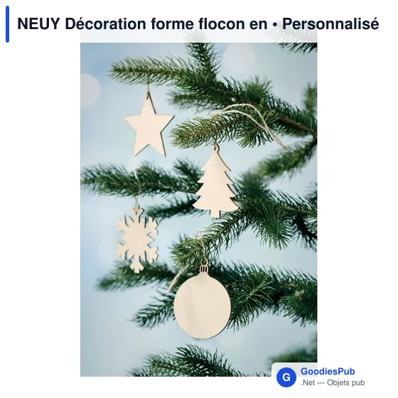 Décoration en bois flocon personnalisable avec logo - NEUY - Image 5