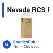Bouteille isotherme personnalisable en acier inoxydable recyclé - Nevada RCSavec logo - Miniature 3