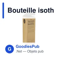 Bouteille isotherme personnalisable en acier inoxydable recyclé - Nevada RCSavec logo - Miniature 9