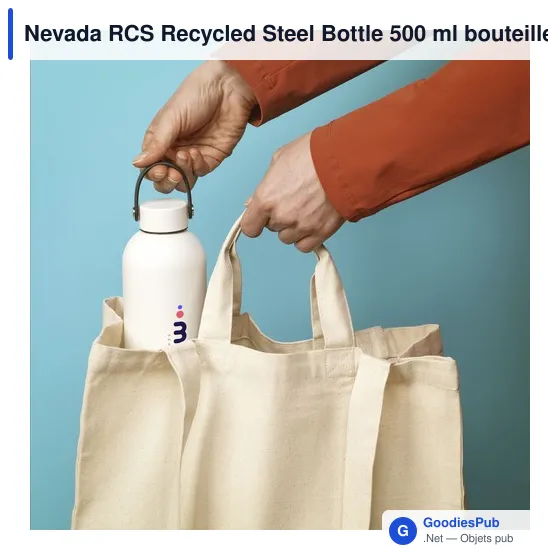 Bouteille isotherme personnalisable en acier inoxydable recyclé - Nevada RCSavec logo - Image 10