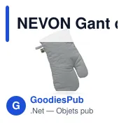NEVON Gant de cuisine en coton organique - Miniature 1
