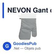 NEVON Gant de cuisine en coton organique - Miniature 2