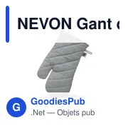 NEVON Gant de cuisine en coton organique - Miniature 3
