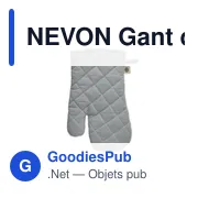 NEVON Gant de cuisine en coton organique - Miniature 4