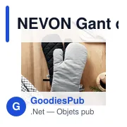 NEVON Gant de cuisine en coton organique - Miniature 5