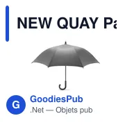 NEW QUAY Parapluie tempête ouverture au - Miniature 1