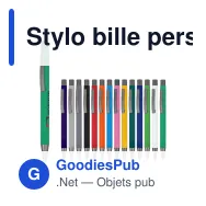 Stylo bille personnalisable en aluminium recyclé soft touch encre bleue - New York - Miniature 1