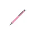 Variante Rose - Stylo bille personnalisable en aluminium recyclé soft touch encre bleue - New York