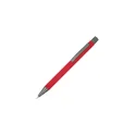 Variante Rouge - Stylo bille personnalisable en aluminium recyclé soft touch encre noire - New York