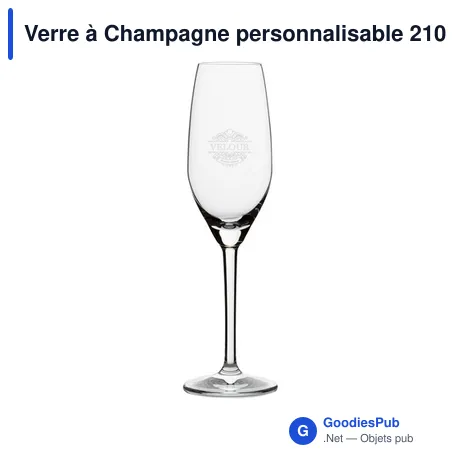 Verre à Champagne personnalisable 210 ml - Niceavec logo