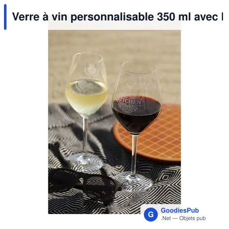 Verre à vin personnalisable 350 ml avec logo - Nice