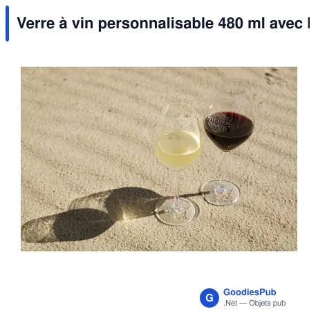 Verre à vin personnalisable 480 ml avec logo - Nice