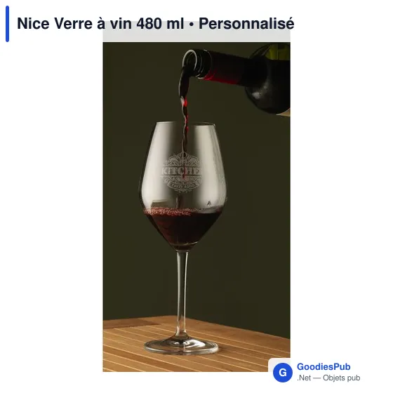 Verre à vin personnalisable 480 ml avec logo - Nice - Image 2