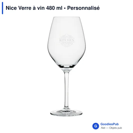 Verre à vin personnalisable 480 ml avec logo - Nice - Image 3