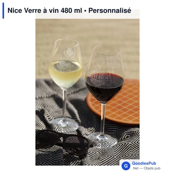 Verre à vin personnalisable 480 ml avec logo - Nice - Image 4