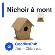 Nichoir à monter soi-même personnalisable en MDF avec logo - DIY - Miniature 1