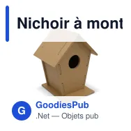 Nichoir à monter soi-même personnalisable en MDF avec logo - DIY - Miniature 2